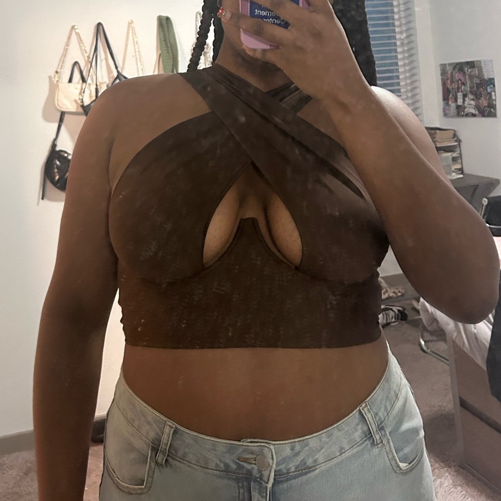 SHEIN brown top